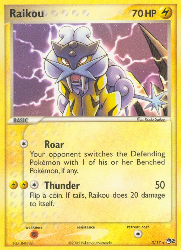 POP Series 2 Raikou [Holo] Pokémon card